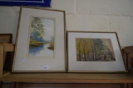 WATERCOLOUR OF A LAKELAND SCENE, SIGNED TREVOR BRAMSON, TOGETHER WITH A FURTHER WATERCOLOUR