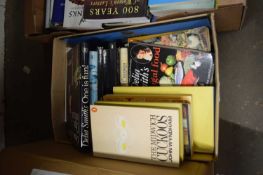 BOX OF MIXED BOOKS - DELIA SMITH, ONE IS FUN, MIDWICH CUCKOOS BY JOHN WYNDHAM ETC