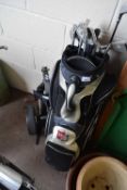 CASE VARIOUS DUNLOP GOLF CLUBS TOGETHER WITH TROLLEY