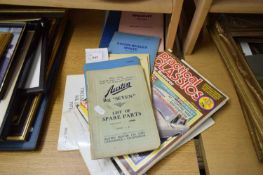 QUANTITY OF VINTAGE MOTORCAR MANUALS - AUSTIN A95, AUSTIN BIG 7, MG, AUSTIN HEALEY SPRITE ETC