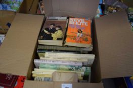 BOX CONTAINING PAPERBACK NOVELS, NEVILLE SHUTE, ETC