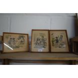 GROUP OF THREE FRENCH PRINTS OF CHILDREN, SIGNED BOURET