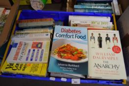 BOX OF BOOKS - SOME NOVELS, HEALTH, AROMATHERAPY, VITAMINS ETC