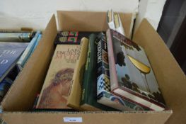 BOX OF MIXED BOOKS - HERALDRY, OXFORD ENGLISH DICTIONARY, CLASSICAL DICTIONARY ETC