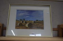 PRINT OF A HARVEST SCENE BY M ARGARET FLETCHER