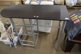 METAL FRAMED KITCHEN TABLE WITH STORAGE BASE