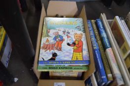 BOX OF MIXED BOOKS - MAINLY CHILDRENS ANNUALS INCLUDING RUPERT