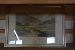 WATERCOLOUR OF MOUNTAIN SCENE, SIGNED E J W PRIOR