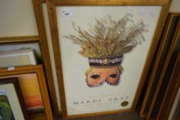 TWO LIMITED EDITION PRINTS FOR THE MARDI GRAS BY DANIEL RESNIC, IN GILT FRAMES