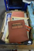 BOX CONTAINING QUANTITY OF OLD MAGAZINES INCLUDING RECORD SONG BOOK, VALLEY OF THE MOON, SONG BOOK