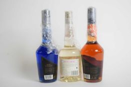 Mixed Lot: two bottles De Kuyper liqueur and one bottle Anisette Cartron, various sizes (3)