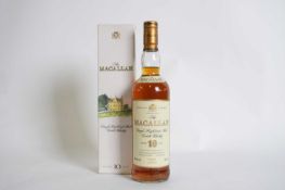 The Macallan 1 bottle 10yr old single malt in original box 1995 - 70clBox in good condition