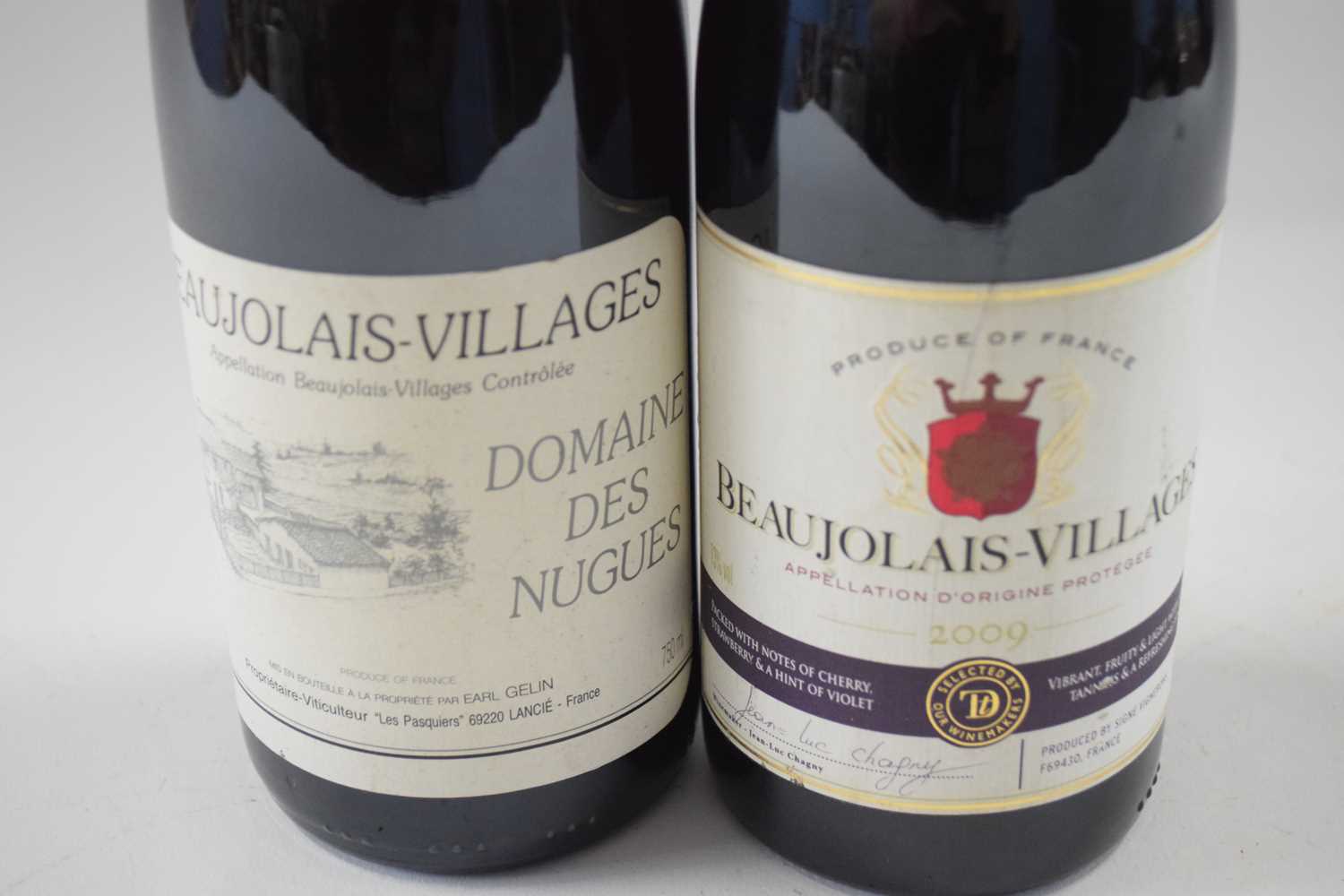 2009 Beaufolais Villages, 1 bottle; 2008 Beaujolais Villages Dom des Nugues, 1 bottle (2) - Image 2 of 3
