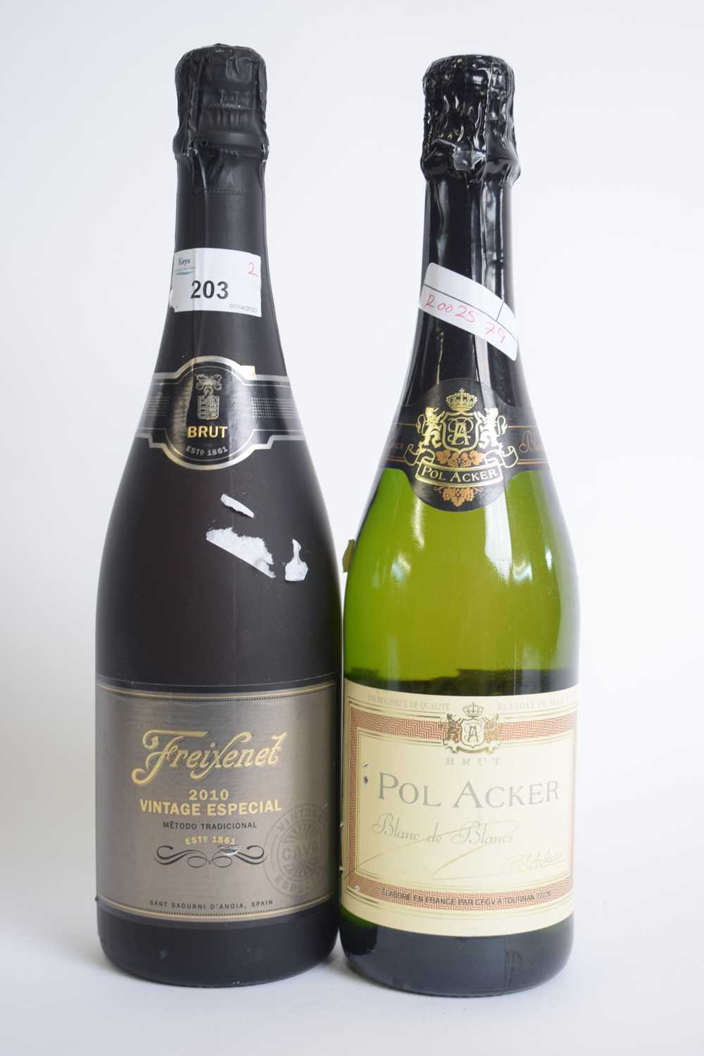 Two bottles: Freixenet Brut Cava 2010 and Brut Polacer (2) - Image 2 of 3