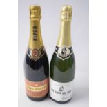 Piper Heidseck Rose Champagne, 1 bottle; The Baker and Oven Champagne Cuvee de Reserve, 1 bottle (