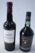 Croft Indulgence, 1 bottle; Finest Reserve Port, 1 bottle (2)