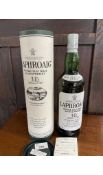 One bottle Laphroaig Single Islay Malt Scotch Whisky, 1ltr bottle in presentation tube