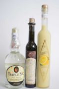 Mixed Lot: one bottle Triple Sec, one bottle Crema di Limoncino and one bottle Hebridean Whisky