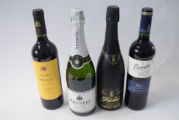 2014 El Duque de Miralta Rioja, 1 bottle; Arestel Cava, 1 bottle; 2011 Beronia Rioja Reserva, 1