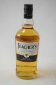 One bottle Teachers Highland Cream blended Scotch Whisky, 70cl, 40% together with one bottle of