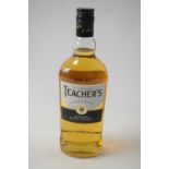 One bottle Teachers Highland Cream blended Scotch Whisky, 70cl, 40% together with one bottle of