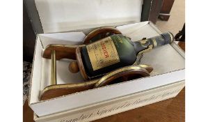 One bottle Courvoisier Cognac, 700ml, with presentation carriage and box