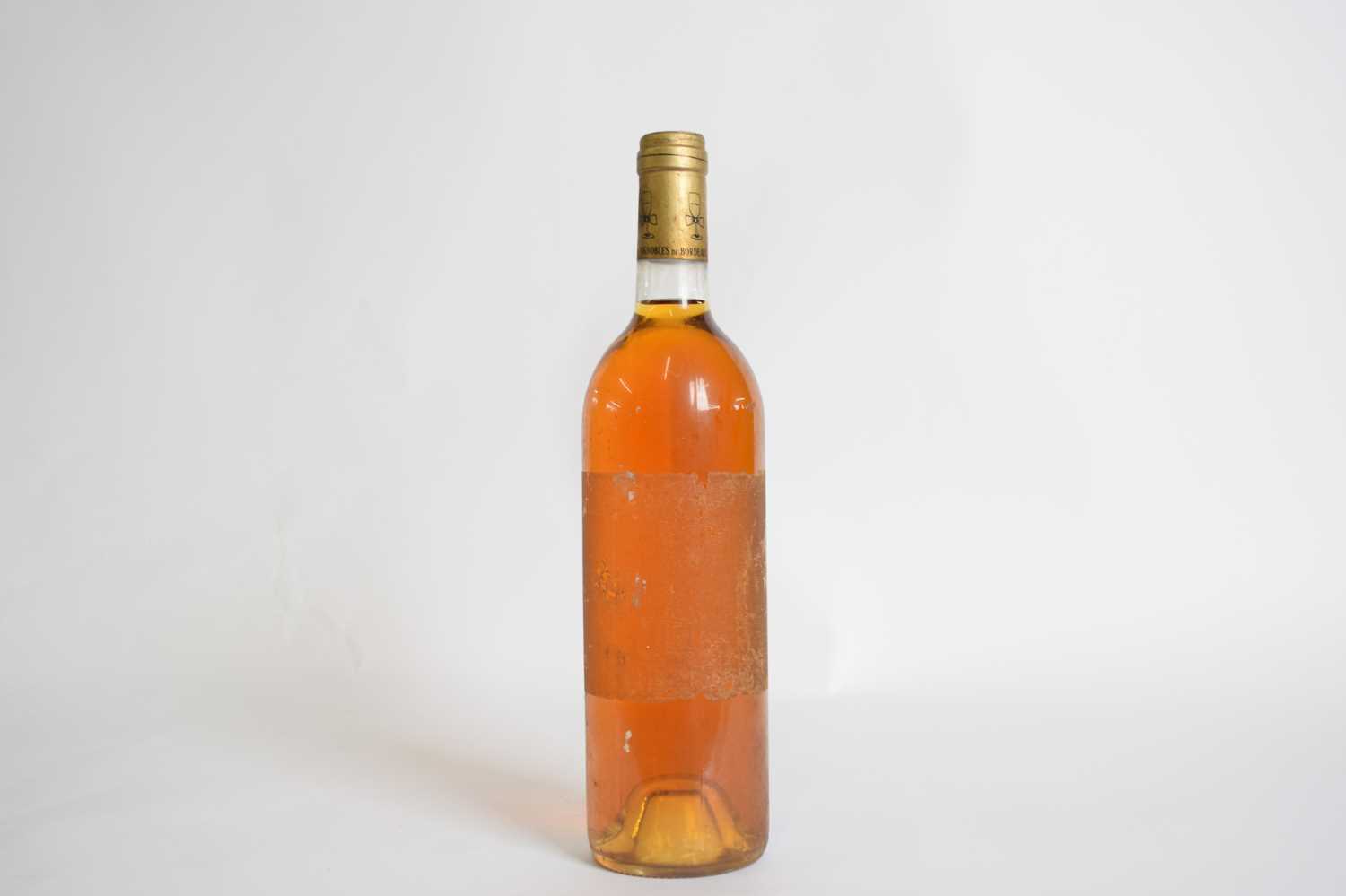 One bottle White Bordeaux, label missing