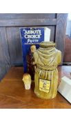 One bottle Abbot's Choice Finest Old Scotch Whisky, in original ceramic container marked 'John