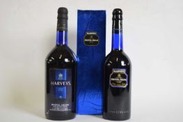 Bottle of Harvey's Bristol Cream Sherry, 1 ltr, together with further 75cl bottle (with box) (2)