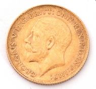 George V half sovereign, dated 1913