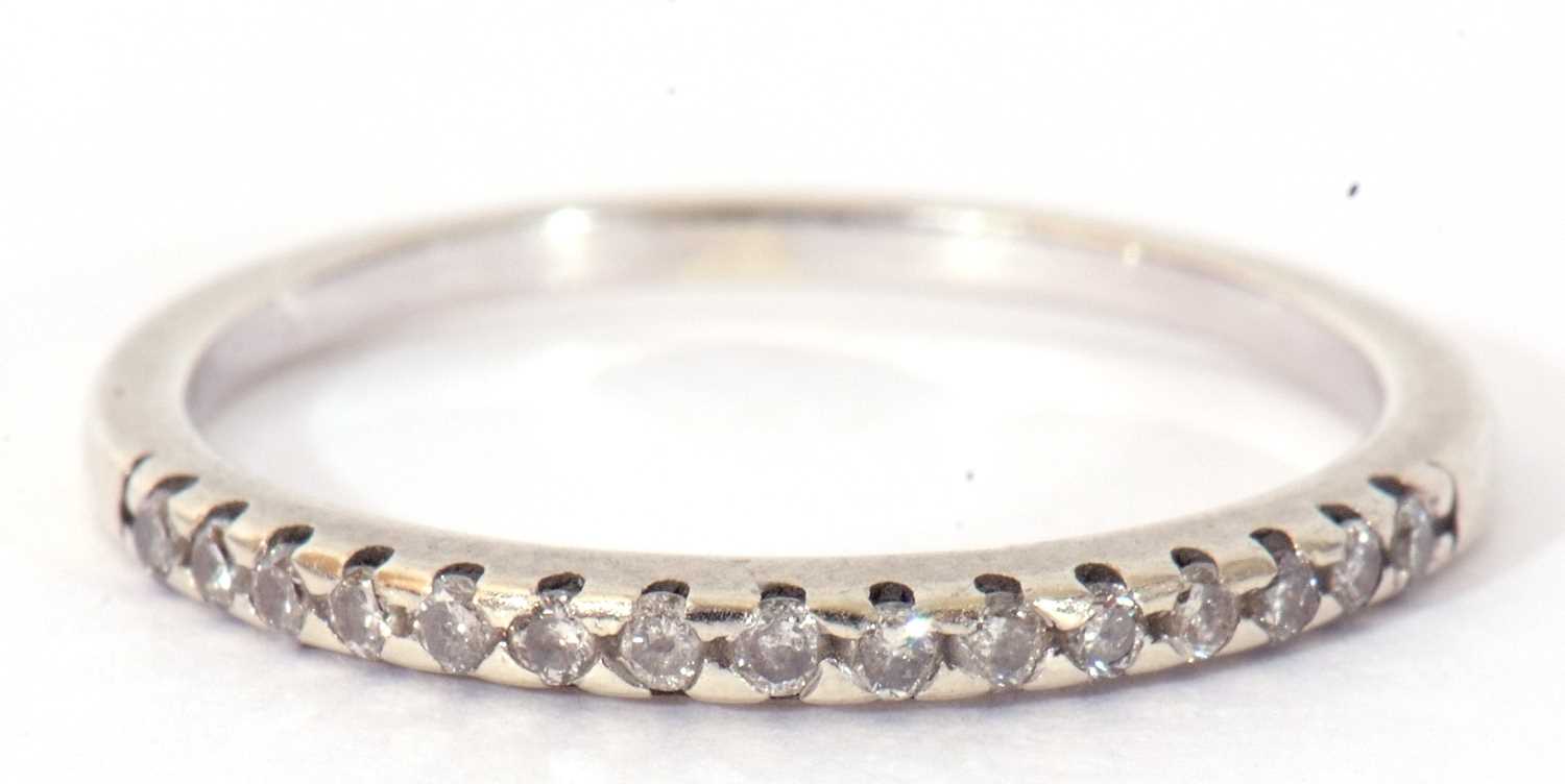 Mixed Lot: modern 9ct gold and small diamond half eternity ring, 0.15ct total wt, size J/K, together - Image 3 of 10