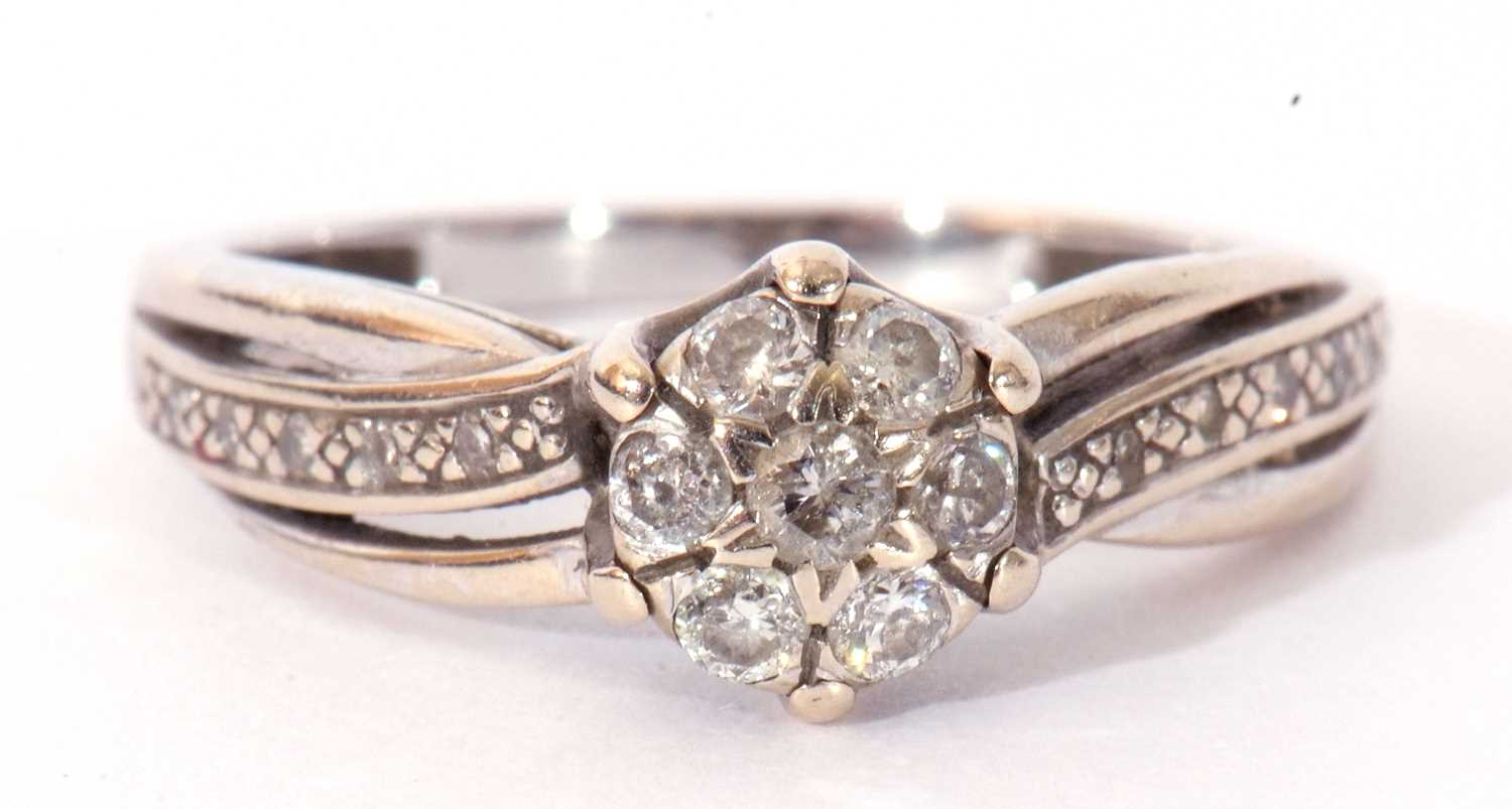 Mixed Lot: modern 9ct gold and small diamond half eternity ring, 0.15ct total wt, size J/K, together - Image 4 of 10