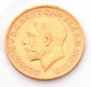 George V sovereign dated 1912