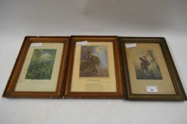 GROUP OF THREE COLOURED RELIGIOUS PRINTS, F/G