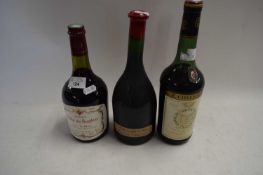 THREE MIXED BOTTLES CHATEAU GRUAUD-LAROSE, MERLOT-CABERNET, CELLIER DES DAUPHINS (3)