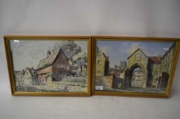 JOHN REES, TWO STUDIES, NORWICH STREET SCENES, F/G