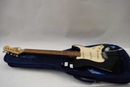 FENDER SQUIRE ELECTRIC GUITAR WITH TRAVEL CASE