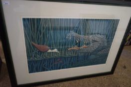 MILLMORE MAMBA, COLOURED PRINT, ONE OF 30, SIGNED IN PENCIL, 122CM WIDE