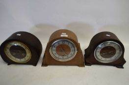 THREE MANTEL CLOCKS