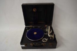 AN ANTORIA PORTABLE GRAMOPHONE