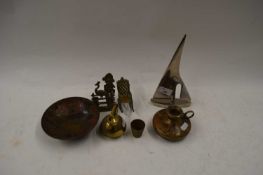 MIXED LOT VARIOUS SMALL BRASS ORNAMENTS ETC