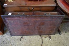 MAHOGANY VENEERED DROP LEAF COFFEE TABLE (FOR RESTORATION)