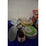 MIXED LOT VARIOUS CERAMICS TO INCLUDE MEAT PLATES