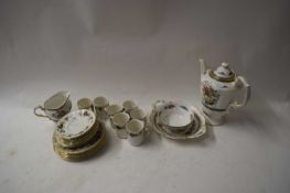 MIXED LOT ROYAL DOULTON LARCHMONT COFFEE CANS AND SAUCERS, PARAGON COFFEE SET ETC