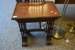 NEST OF THREE MAHOGANY TABLES, LARGEST 60CM WIDE