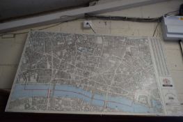 CORPORATION OF LONDON MAP OF THE CITY OF LONDON PUBLISHED ORDNANCE SURVEY, MOUNTED BUT NOT FRAMED