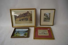 MIXED LOT COMPRISING M A COLE STUDY OF ELM HILL, NORWICH, GERTRUDE PHIPPS STUDY OF A TIMBER FRAMED