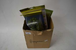 BOX CONTAINING MODEL RAILWAY TREES AND FOLIAGE