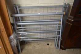 MODERN GREY METAL SINGLE BED FRAME