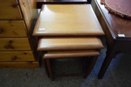 NEST OF THREE G-PLAN TEAK TABLES, LARGEST 50CM WIDE